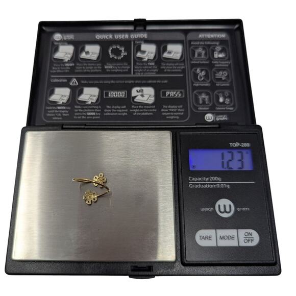 Estate 14K Yellow Gold Daisy Flower Wrap Ring Size 5.5 1.23g - Picture 4 of 6